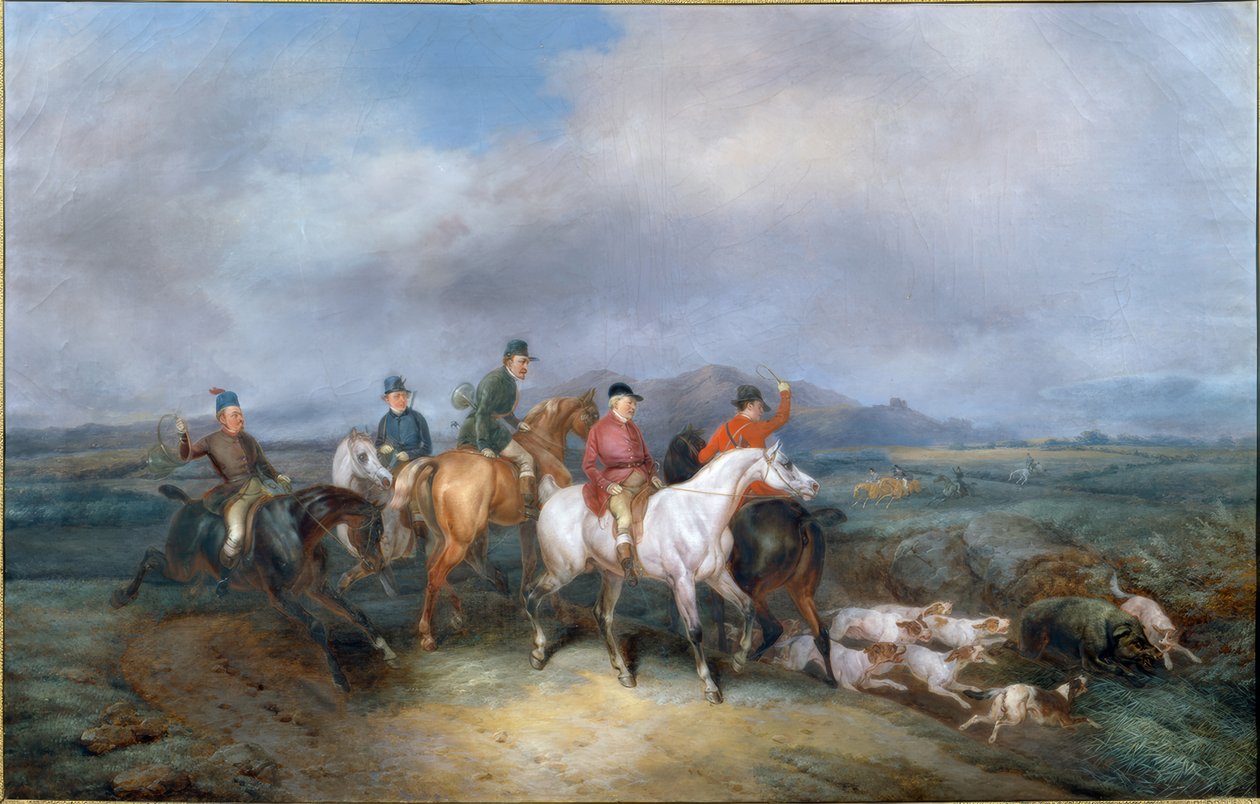 Eberjagd af Joseph Simon Volmar