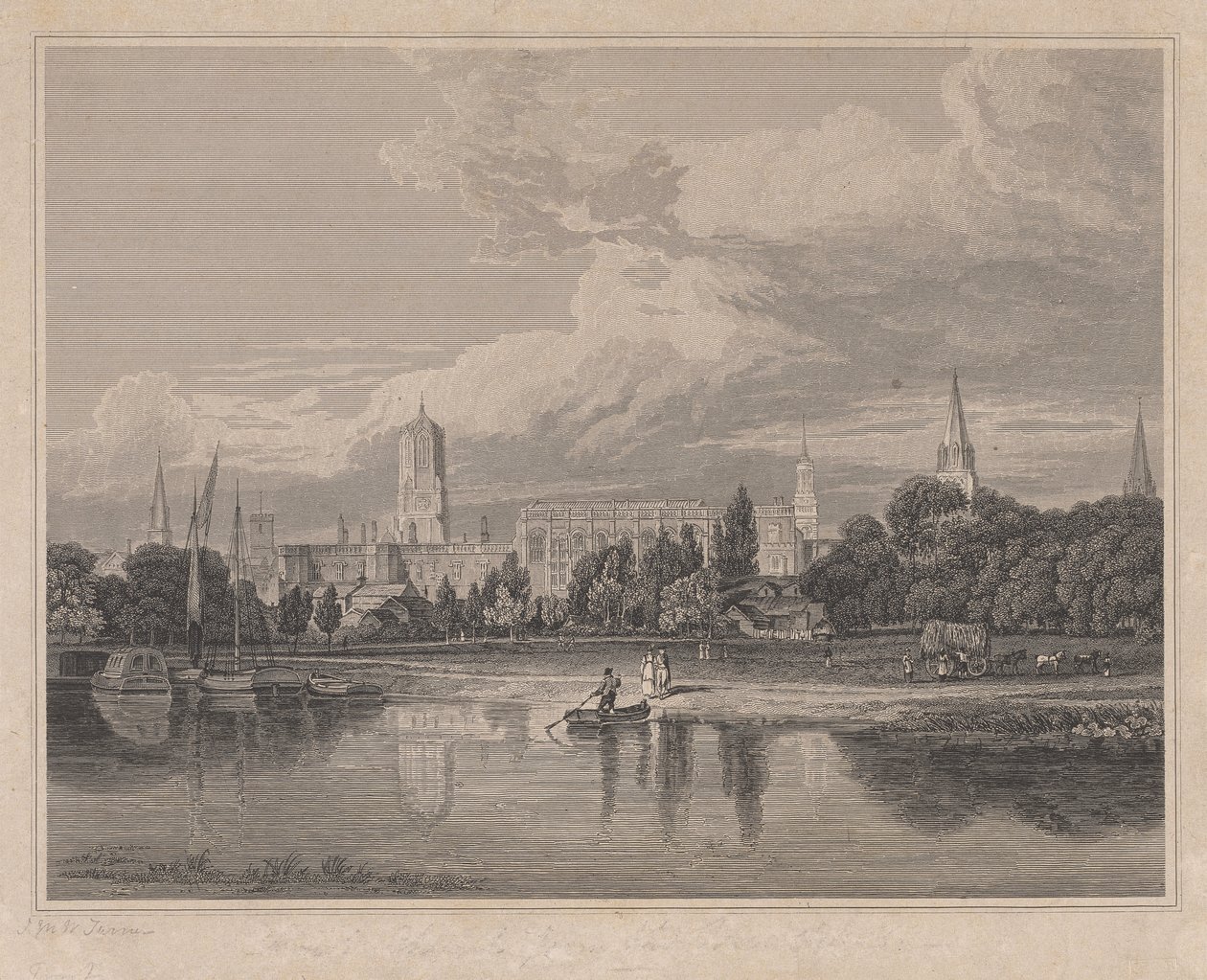 syd Udsigt over Christ Church osv. fra engene... af Joseph Skelton