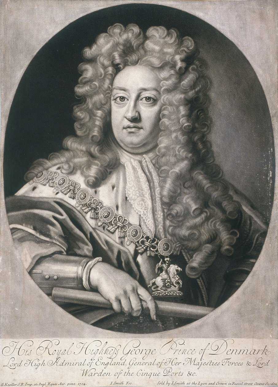 Ovalt portræt af George, Prins af Danmark, 1704 af Joseph Smith