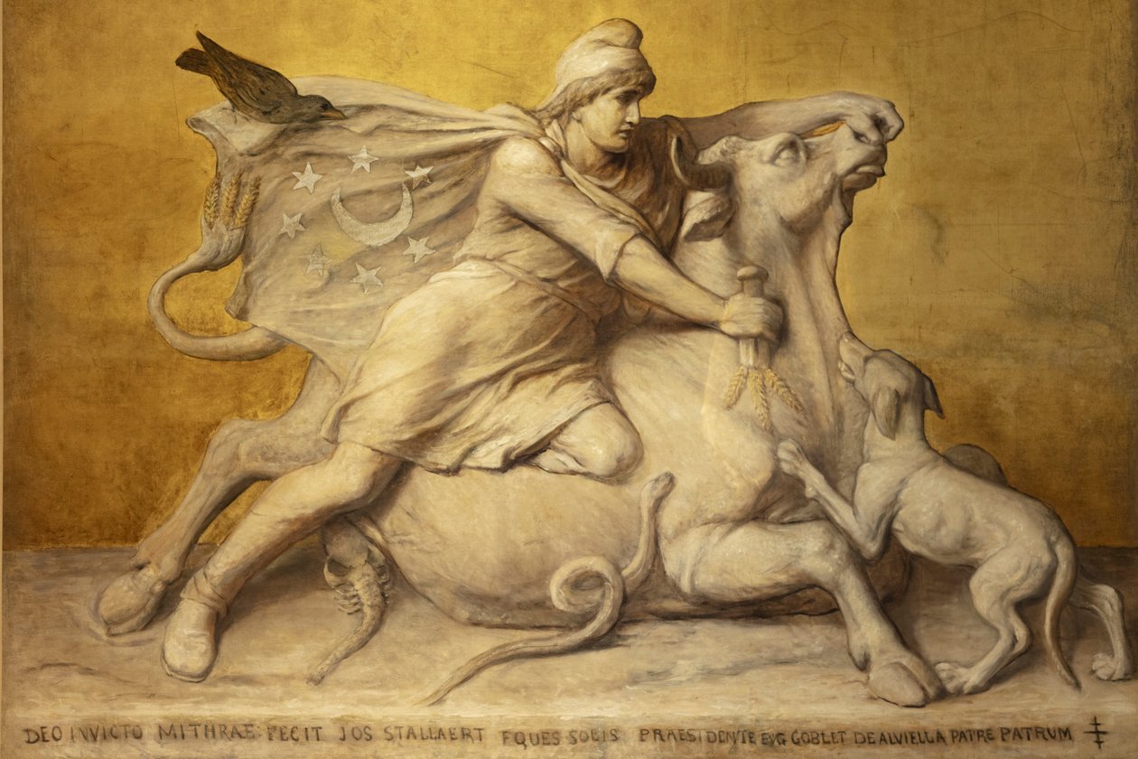 The Invincible God Mitra, slutningen af det 19.-begyndelsen af det 20. århundrede (maleri) af Joseph Stallaert