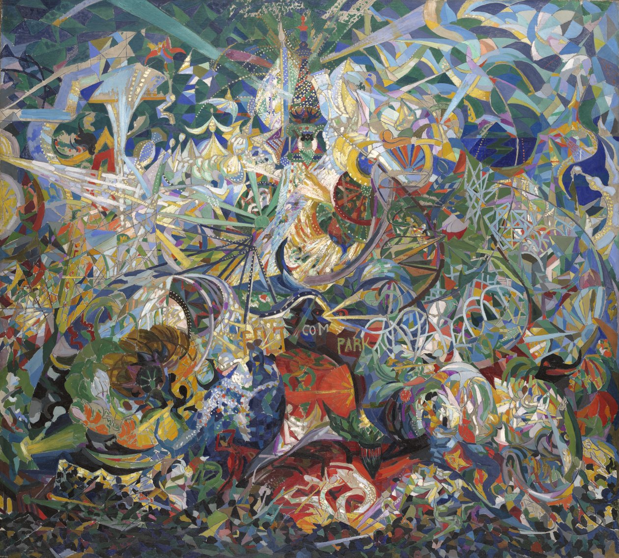 Battle of Lights, Coney Island, Mardi Gras af Joseph Stella