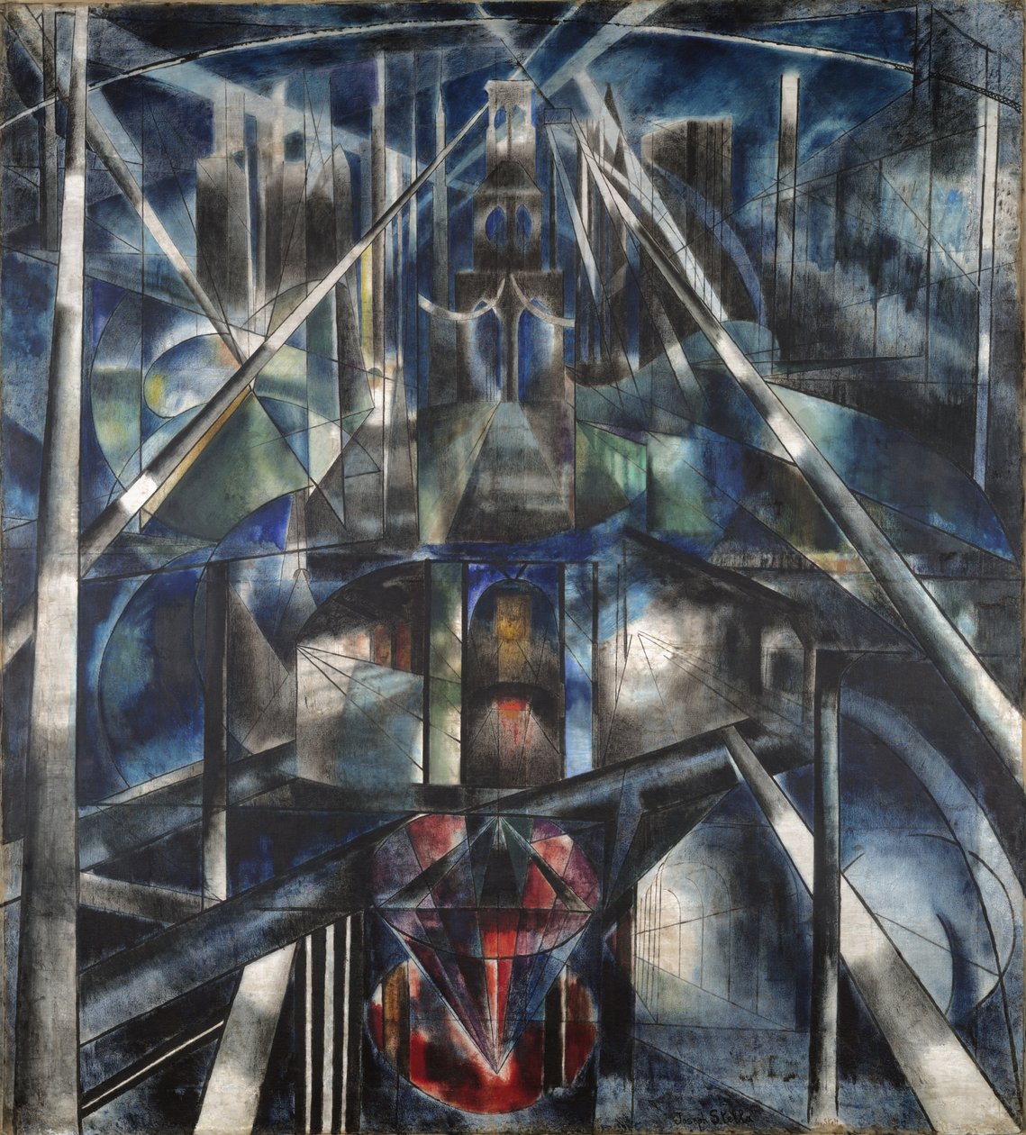 Brooklyn Bridge af Joseph Stella