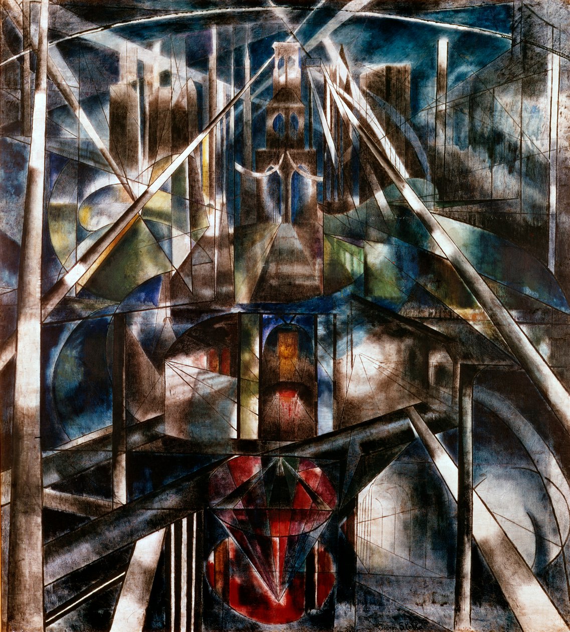 Brooklyn Bridge, 1917 af Joseph Stella