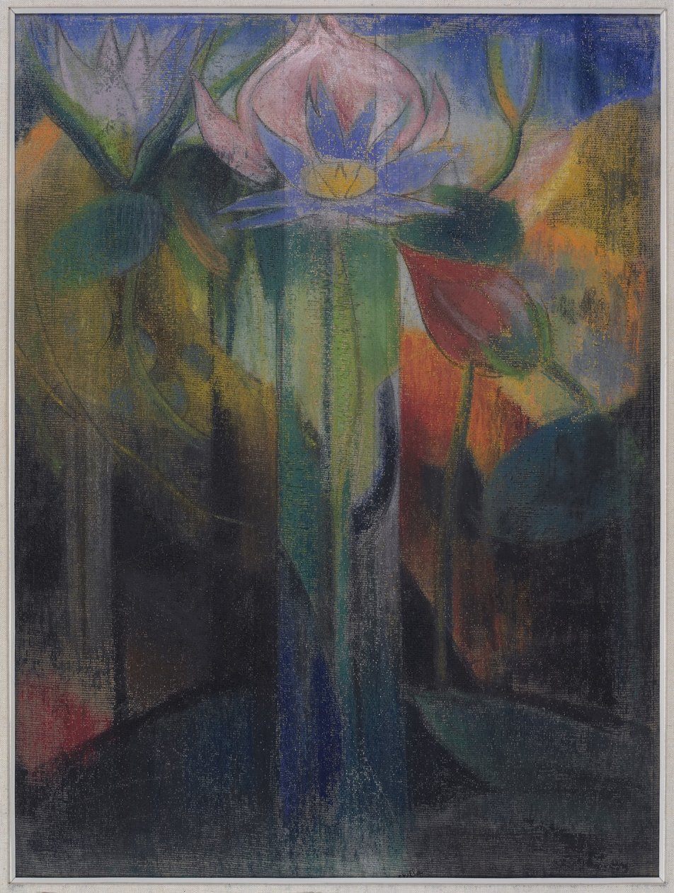 Jungle Foliage, ca. 1918-9 (pastel på gazebelagt papir) af Joseph Stella