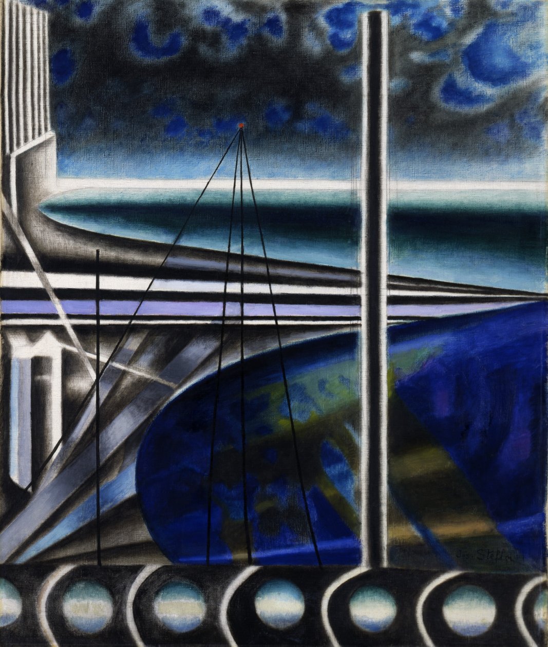 Metropolitansk havn af Joseph Stella