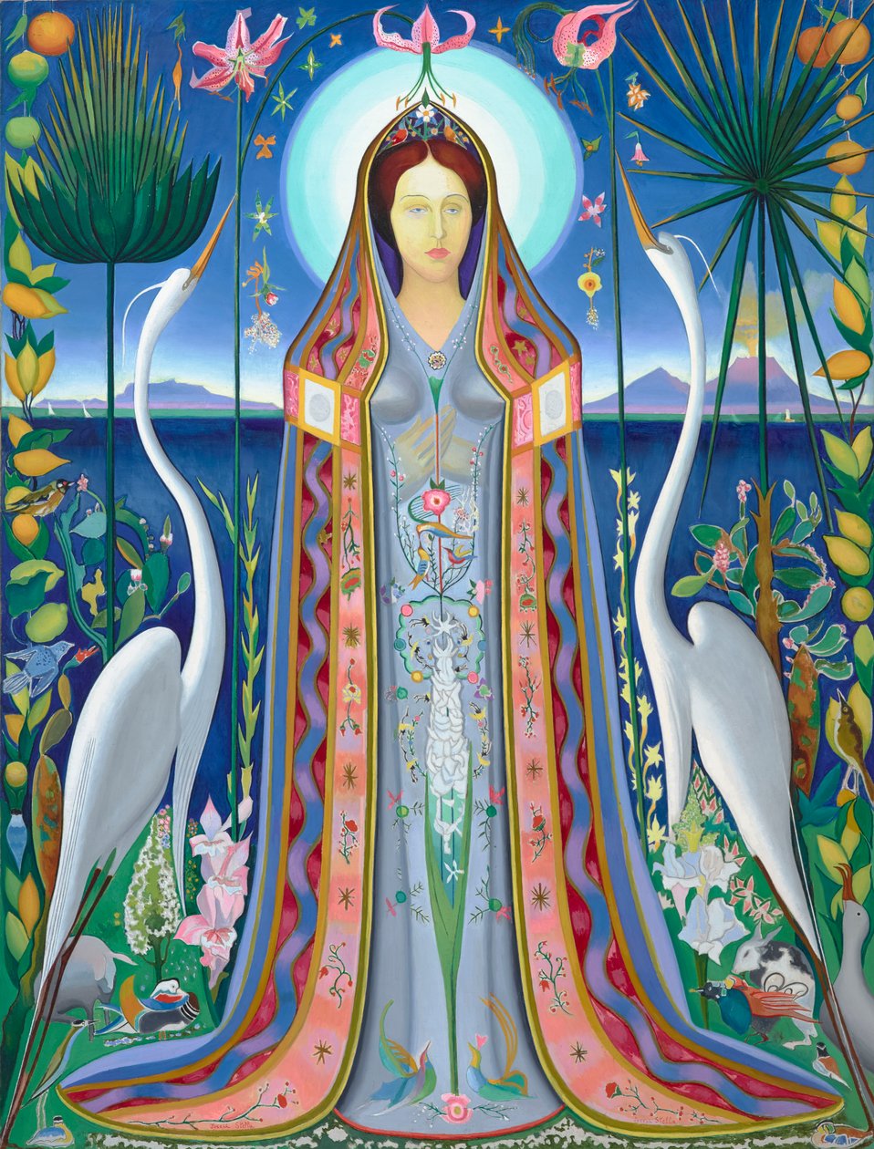 Purissima 1927 (olie på lærred) af Joseph Stella
