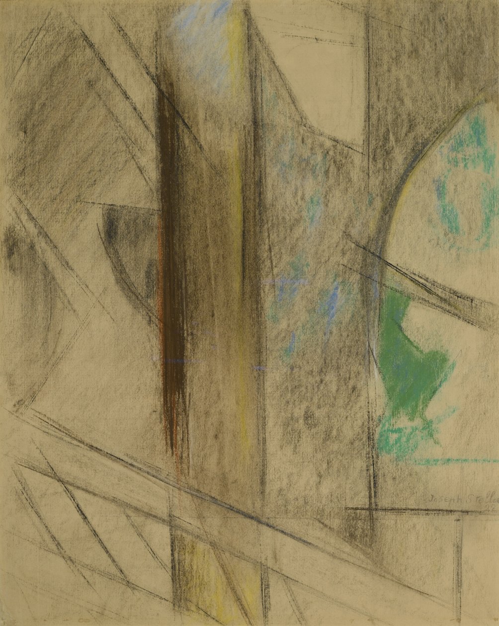 Studie til Brooklyn Bridge af Joseph Stella