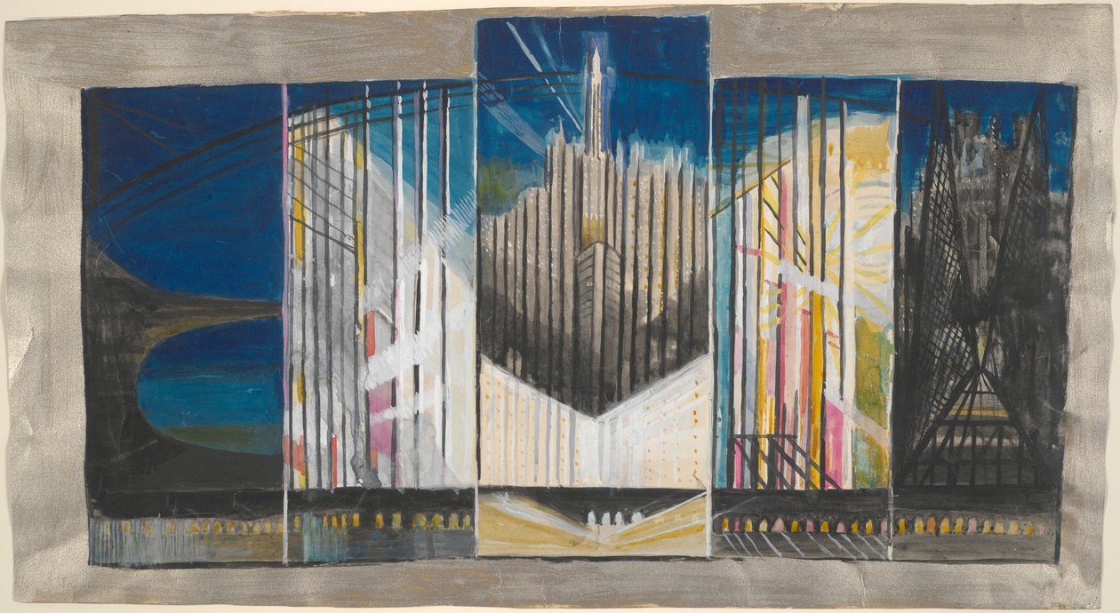 Studie for New York Tolket af Joseph Stella