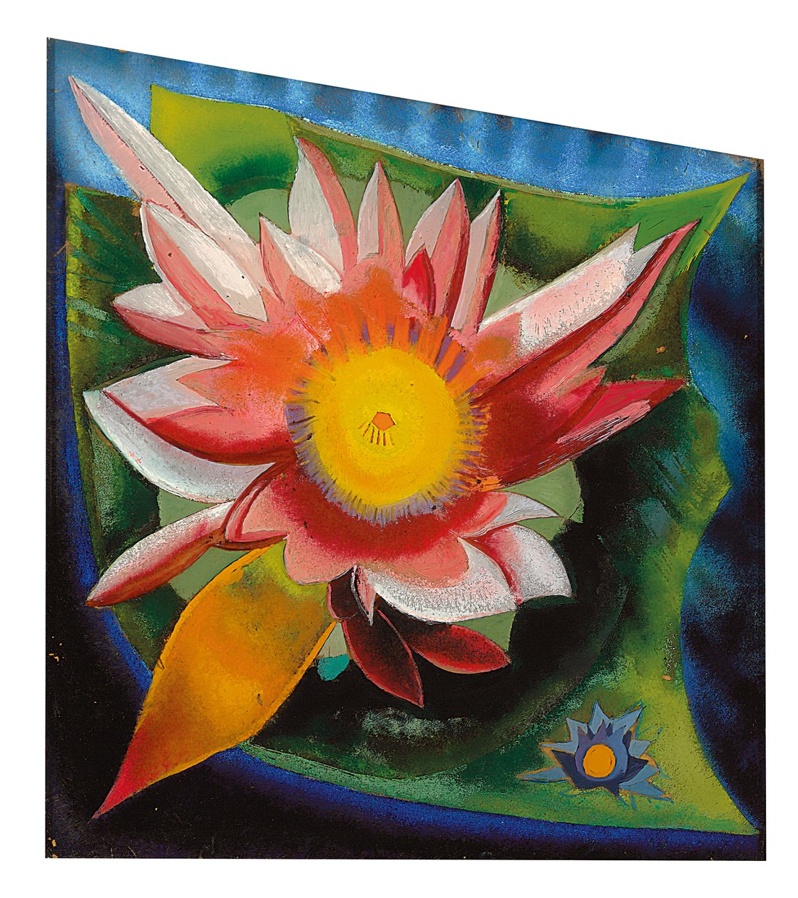 The Water Lily, ca. 1924 (olie på glas) af Joseph Stella