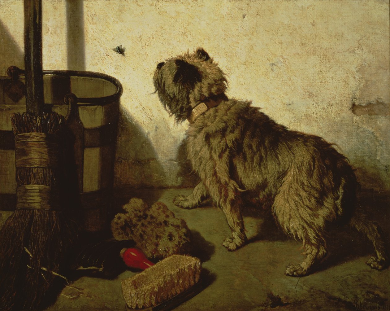 Hunden og fluen, 1856 af Joseph Stevens