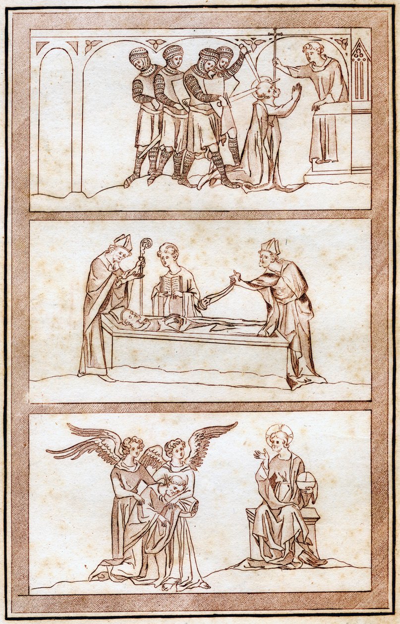 Thomas Beckets liv, 1801. af Joseph Strutt