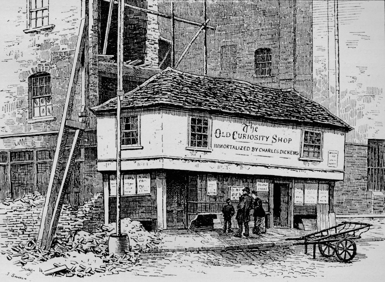 The Old Curiosity Shop nær Lincolns Inn Fields, London, c1860 1911 af Joseph Swain