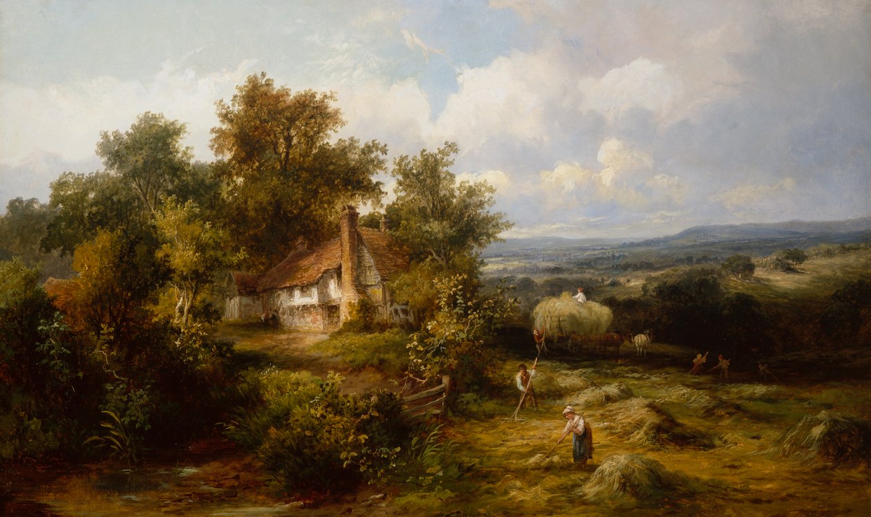 On the Sussex Downs (olie på lærred) af Joseph Thors