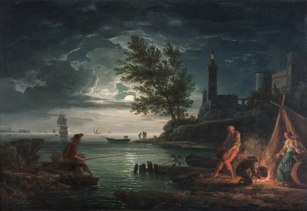 De fire tidspunkter på dagen: Nat af Joseph Vernet