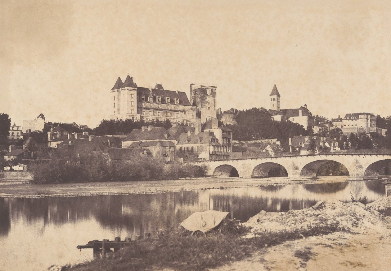 Udsigt over Chateau de Pau, 1853. af Joseph Vigier