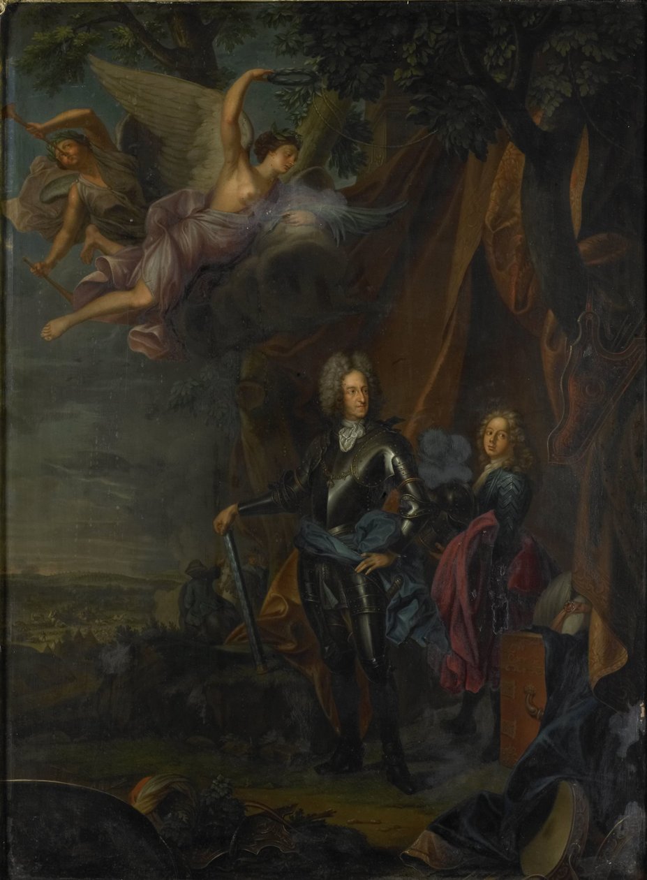 Portræt af Maximilian II, kurfyrst af Bayern, i slaget ved Mohács mod tyrkerne af Joseph Vivien (copy after)
