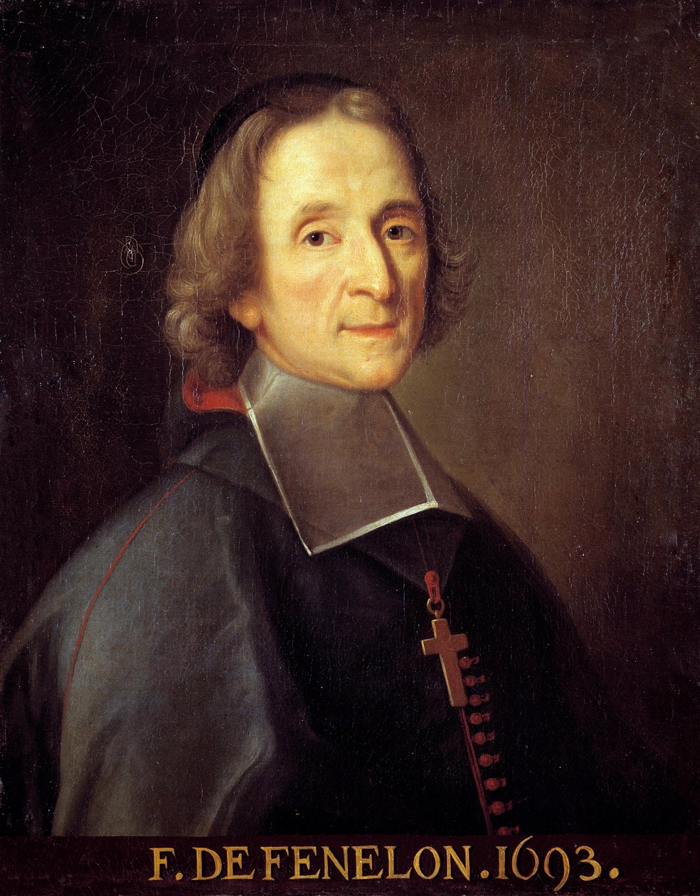 Portræt af Fenelon (Francois de Pons de Salignac de La Mothe-Fenelon (Mothe Fenelon) af Joseph Vivien