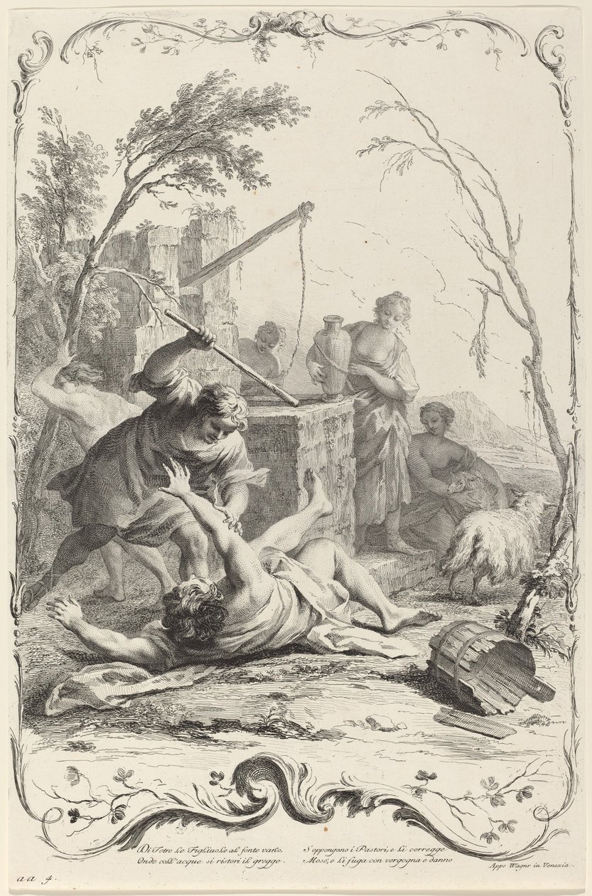 Moses slår en hyrde af Joseph Wagner