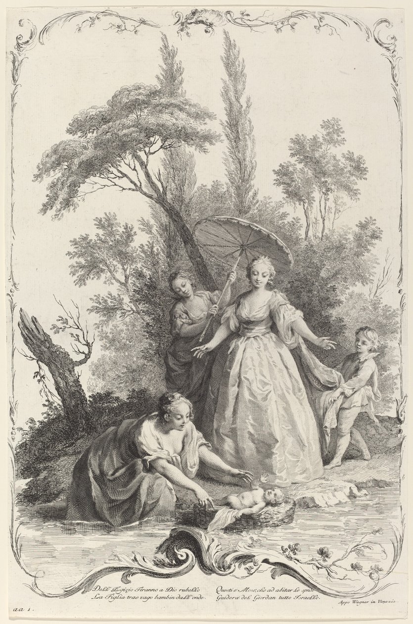 Fundet af Moses af Joseph Wagner