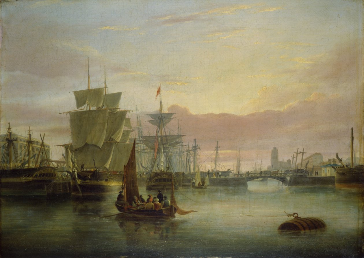 The Floating Harbour, Bristol, med Prince Street Bridge af Joseph Walter
