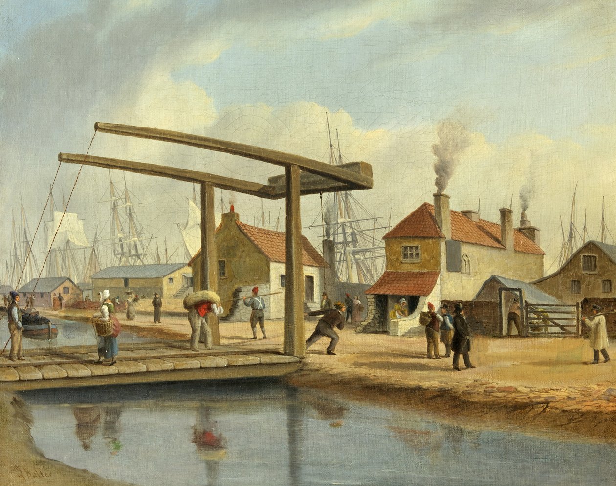 Monmouthshire-kanalen ved Newport, 1800-1850 af Joseph Walter
