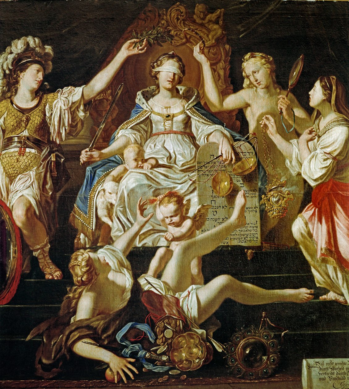Allegory of Justice (maleri på lærred) af Joseph Werner