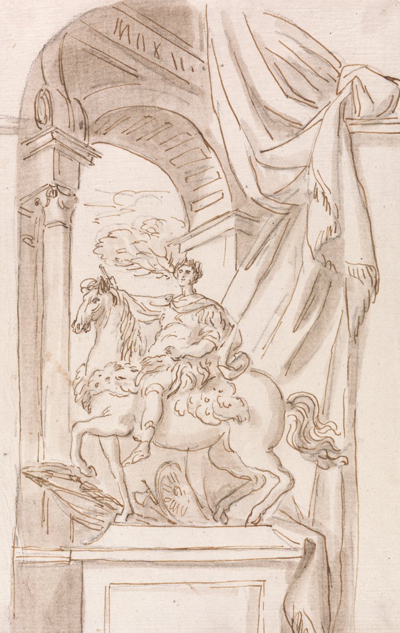 En undersøgelse af Agostino Cornacchinis statue af Karl den Store, Peterskirken, Rom af Joseph Wilton