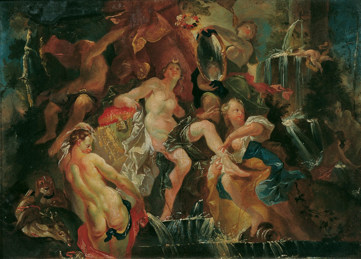 The Bath of Diana (Reverse: The Education of the Bacchus Boy) af Joseph Winterhalder d. J.