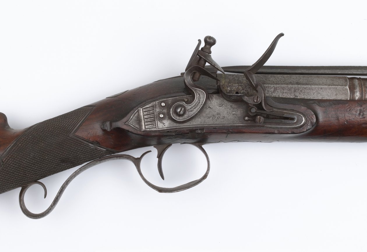 Blunderbuss med fjederbajonet udstedt til Irish Volunteers, ca. 1815 (blunderbuss, flintlock) af Joseph Wood