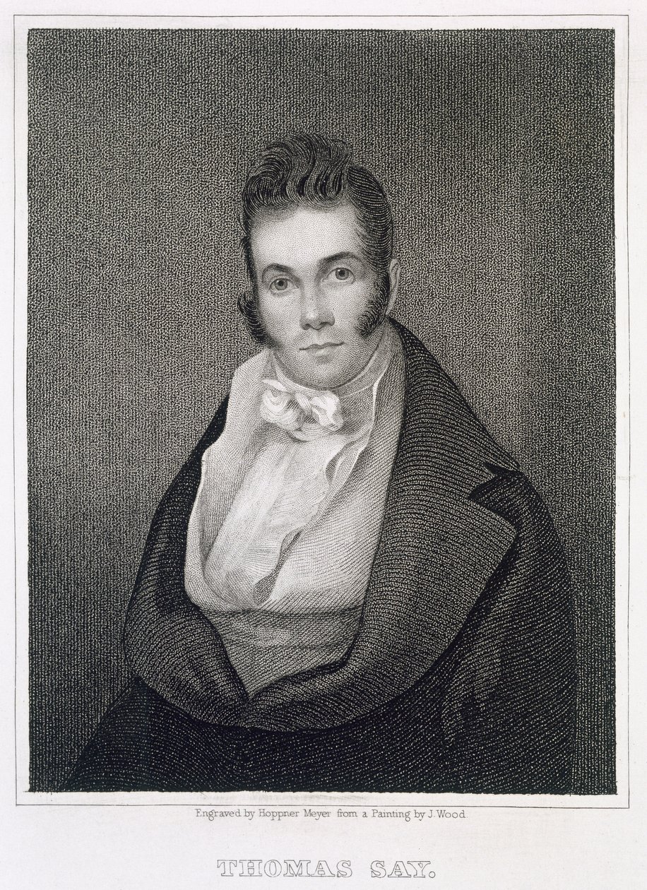 Thomas Say (1787-1834), graveret af Henry Hoppner Meyer (1787-1847) af Joseph Wood