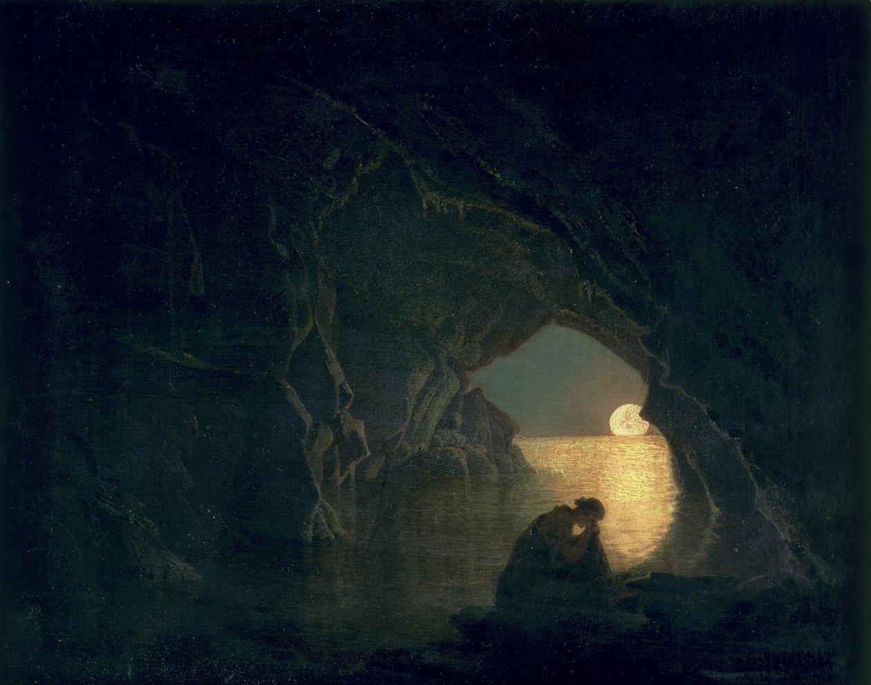En grotte med Julias skikkelse, 1780 af Joseph Wright of Derby