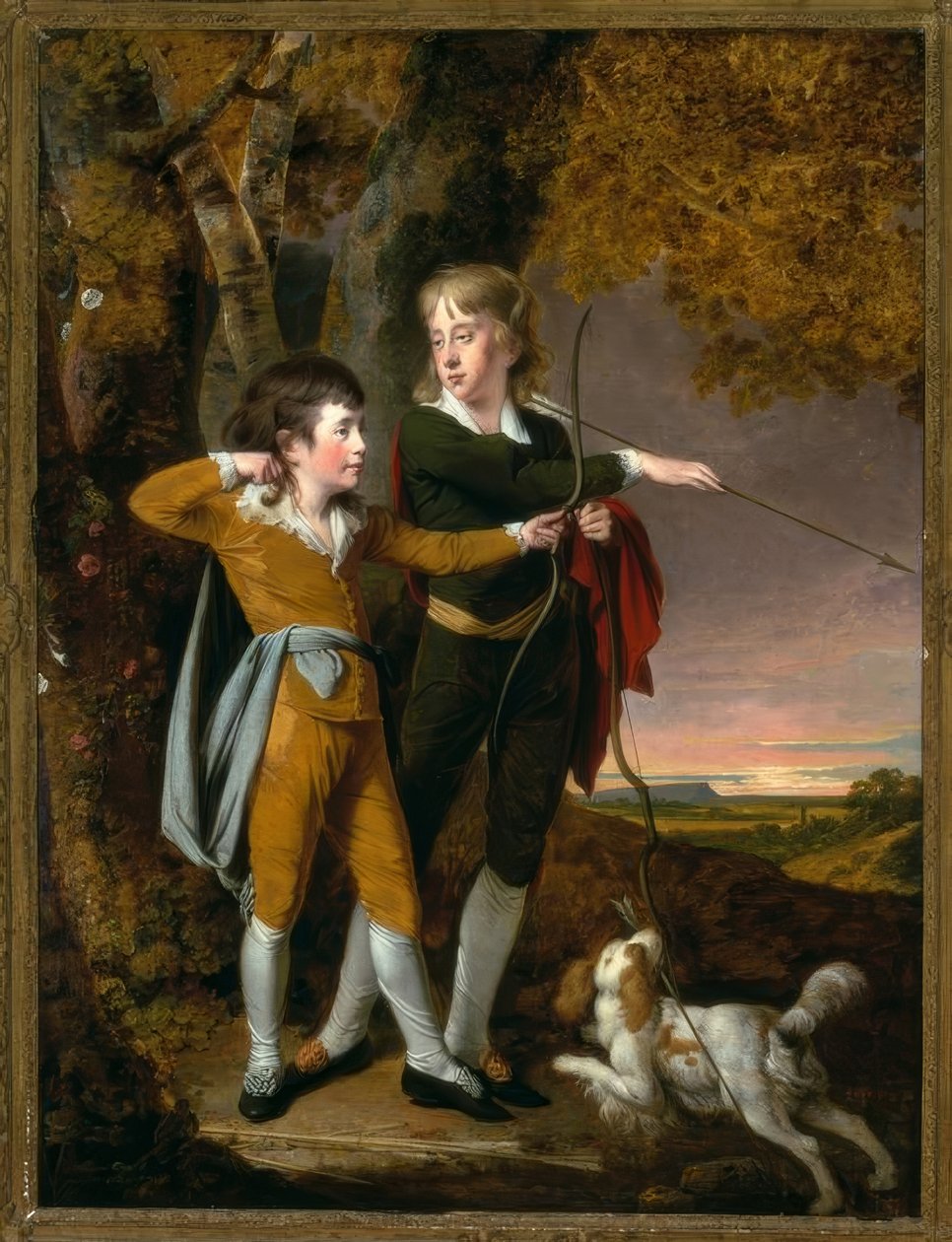 J. Wright of Derby, Bueskydedrenge / Maleri af Joseph Wright of Derby