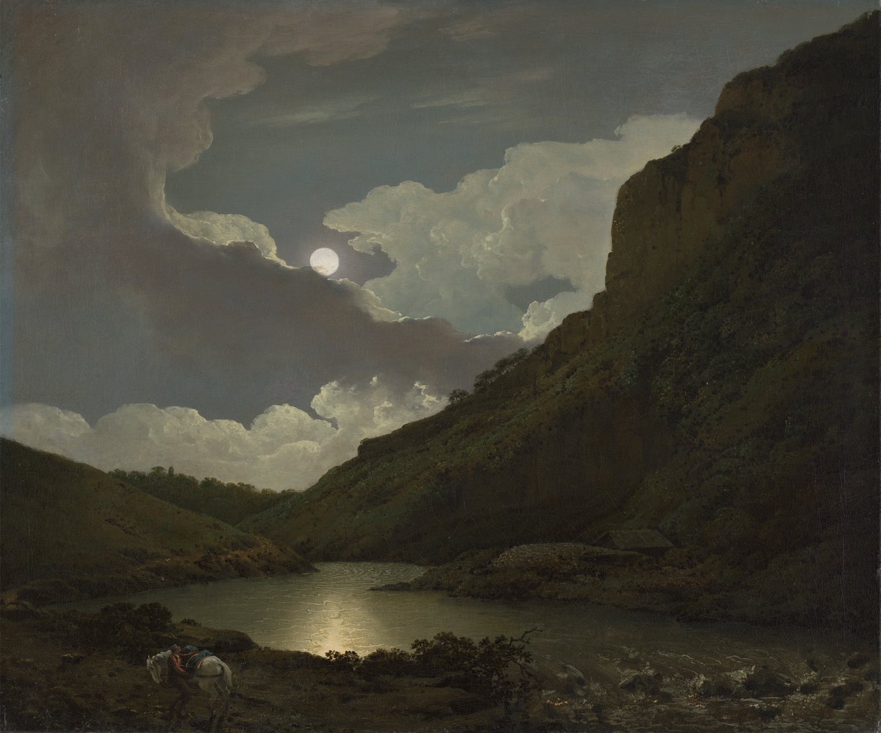 Matlock Tor fra Moonlight af Joseph Wright of Derby