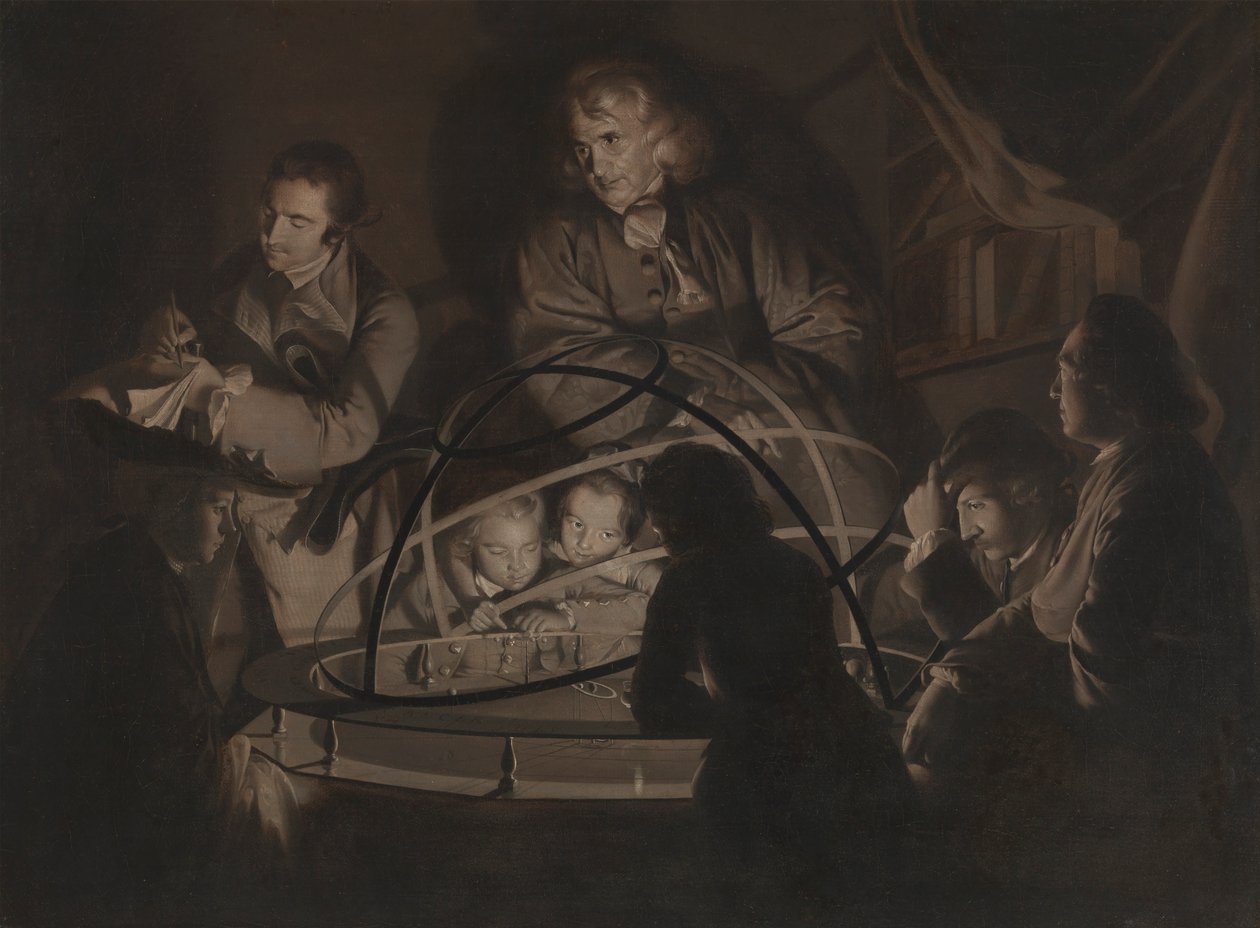 Filosof holder et foredrag om Orrery af Joseph Wright of Derby