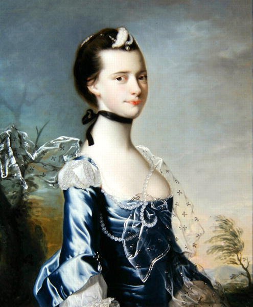 Portræt af Elizabeth Copestake (d.1790) (olie på lærred) af Joseph Wright of Derby