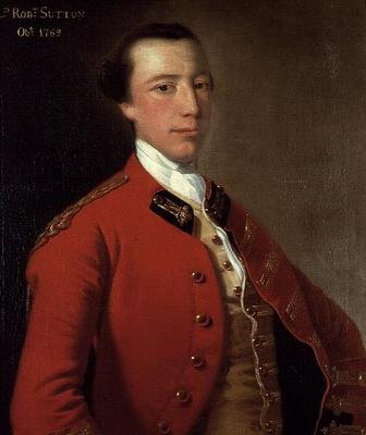 Portræt af Lord Robert Sutton i uniform af Joseph Wright of Derby
