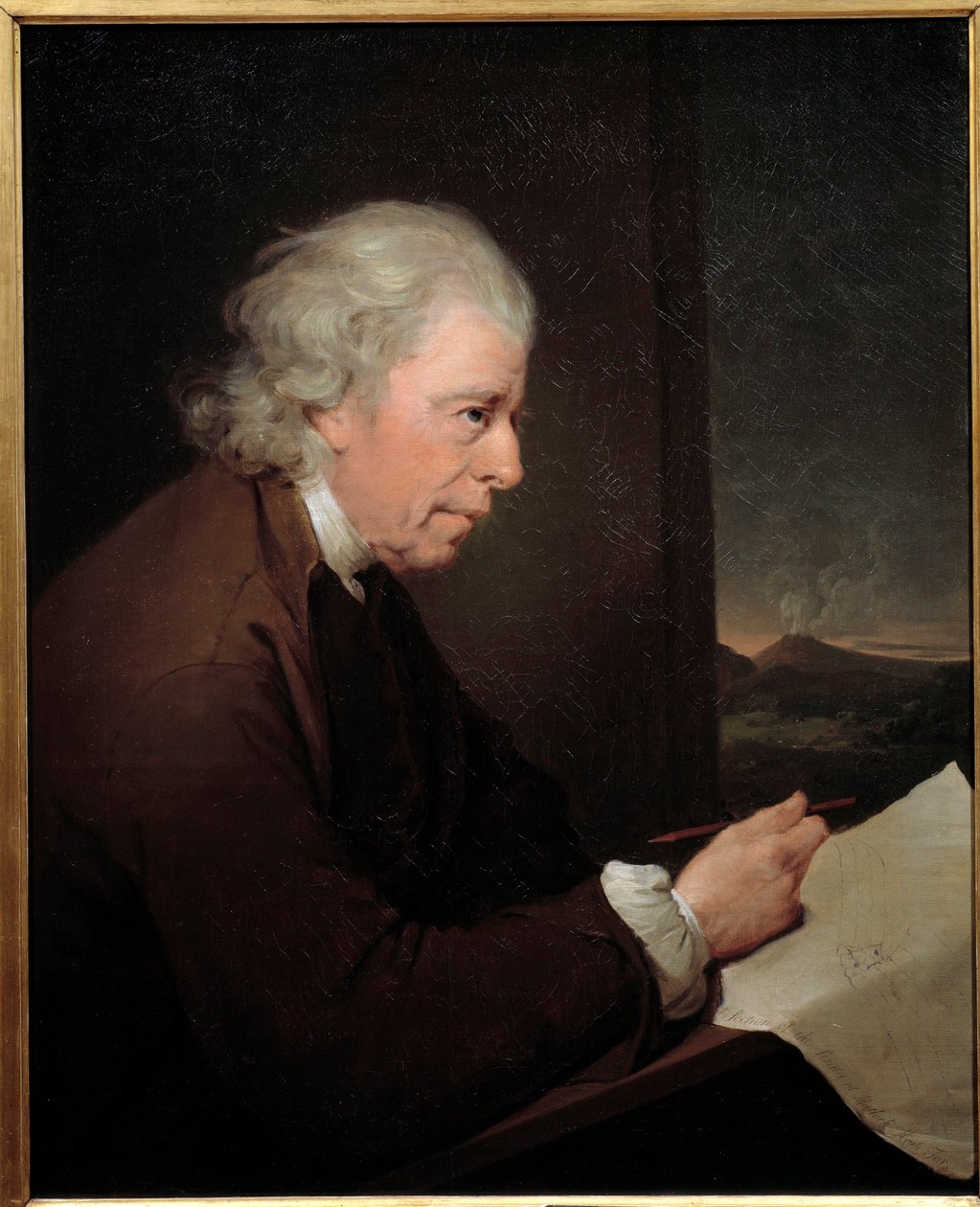 Portræt af urmageren, geologen og fysikeren John Whitehurst (1713-1788) Maleri af Joseph Wright of Derby (1734-1797) af Joseph Wright of Derby