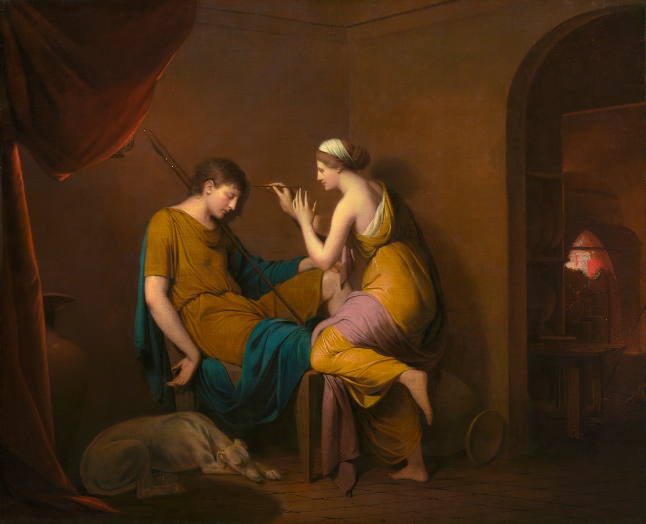 Den korintiske tjenestepige, 1782-84 af Joseph Wright of Derby