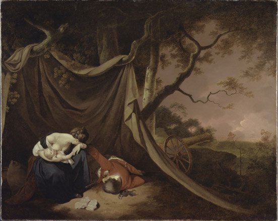 The Dead Soldier, ca. 1789 (olie på lærred) af Joseph Wright of Derby