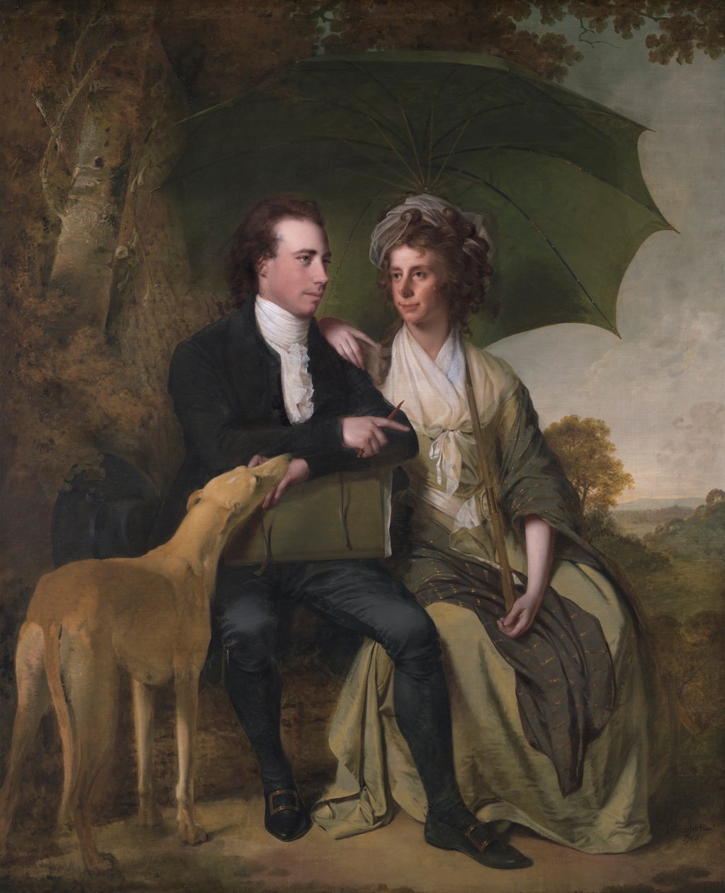 Præsten og fru Thomas Gisborne fra Yoxall Lodge, Staffordshire af Joseph Wright of Derby