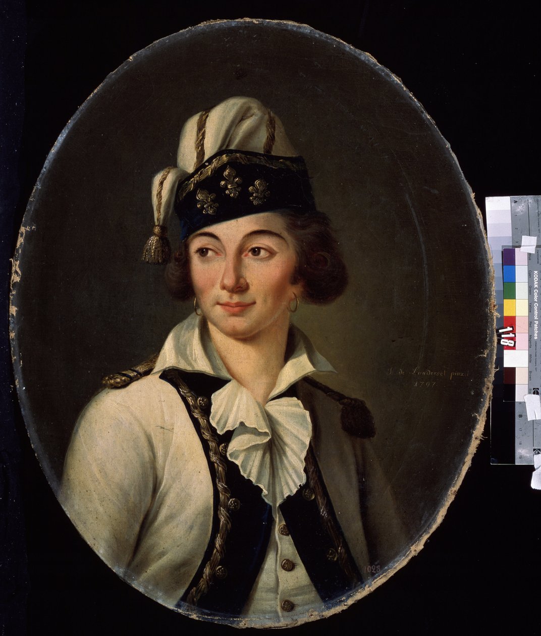 ""Portrait de dame deguisee"" (Portræt af en dame i fancy dress) Peinture de Joseph de Landerset (1753-1824) 1797 Mikhail Kroshitsky Art Museum, Sevastopol (Sebastopol) Ukraine af Joseph de Landerset