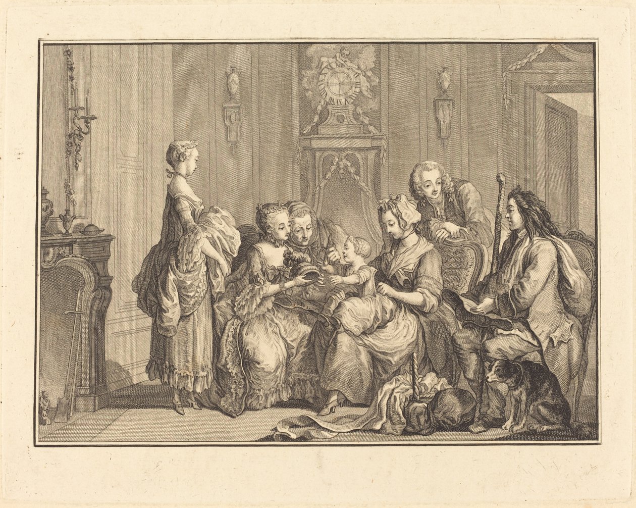 Den smukke sygeplejerske af Joseph de Longueil after Charles Eisen