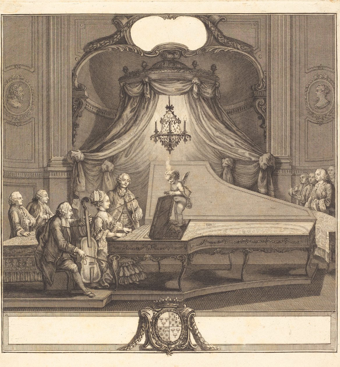 Den mekaniske koncert af Joseph de Longueil after Charles Eisen