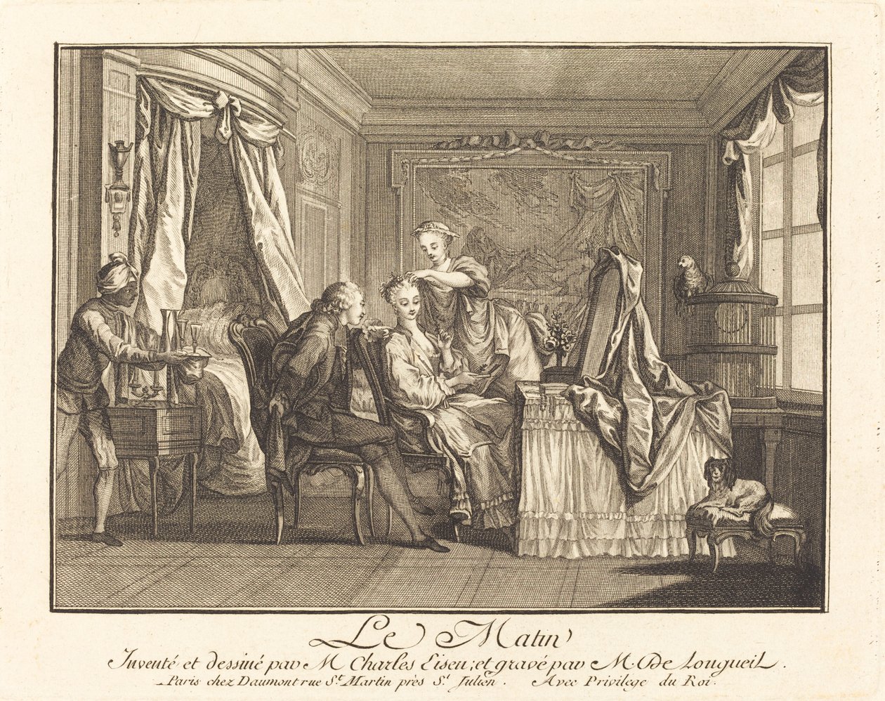 Morgen af Joseph de Longueil after Charles Eisen