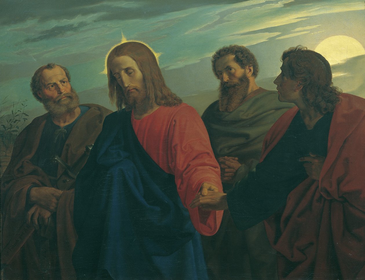 Kristi farvel til sine disciple (på vej til Getsemane) af Joseph von Fuhrich