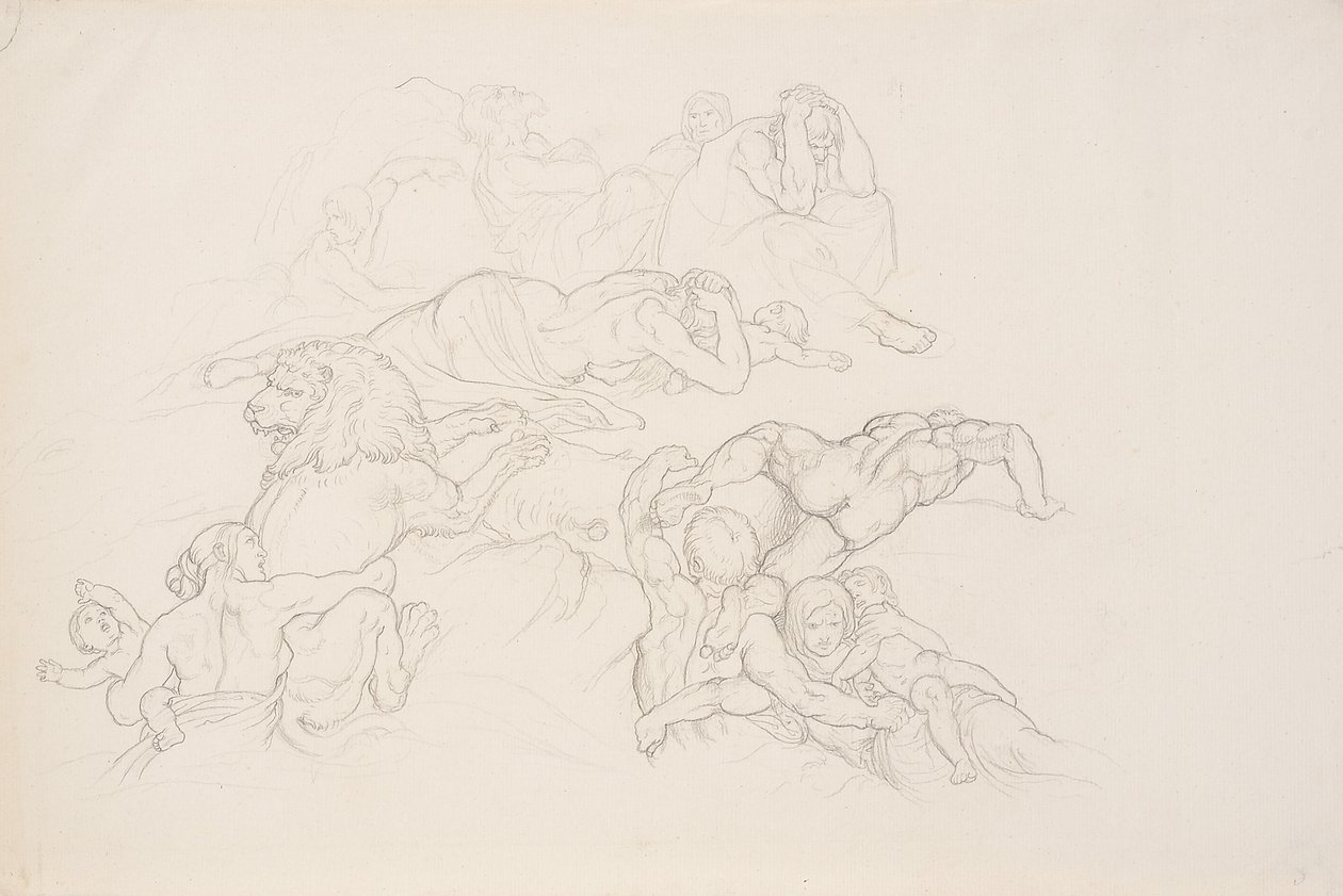 Scene fra syndfloden af Joseph von Fuhrich