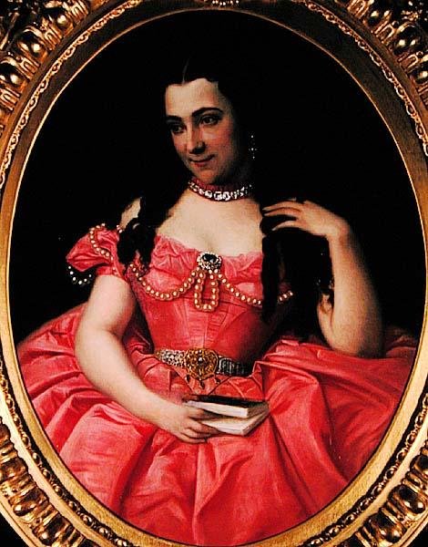 Selvportræt, ca. 1855 (olie på lærred) af Josephine Bowes