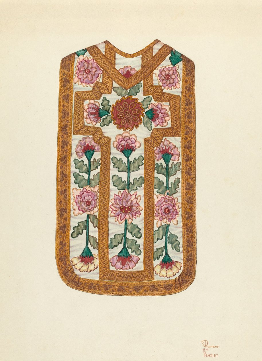 Kirkelig klædedragt, ca. 1939 af Josephine C. Romano
