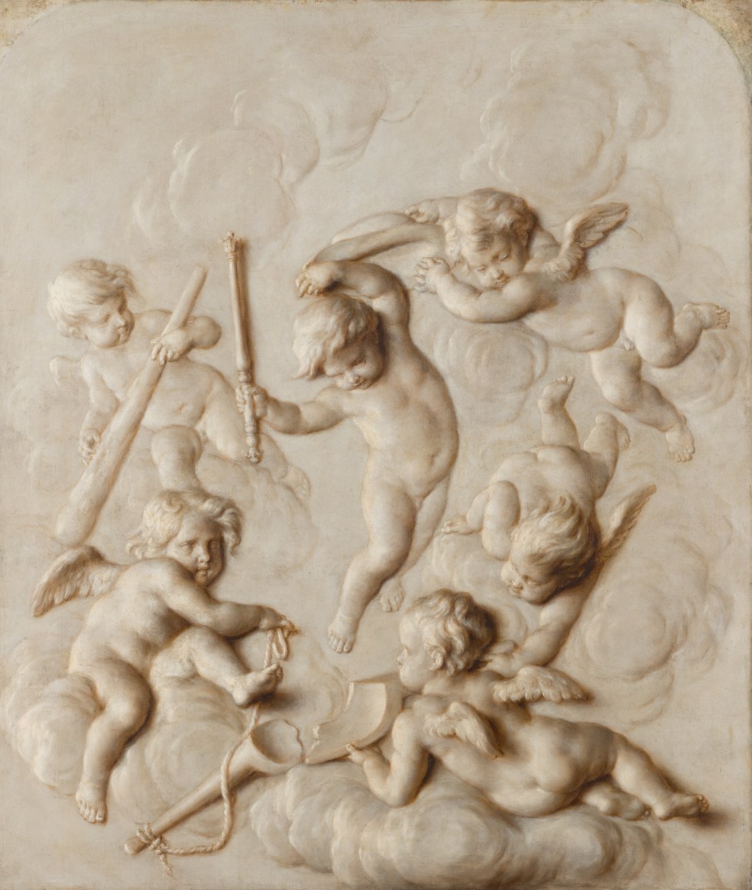 Spiller putti af Josephus Geeraerts