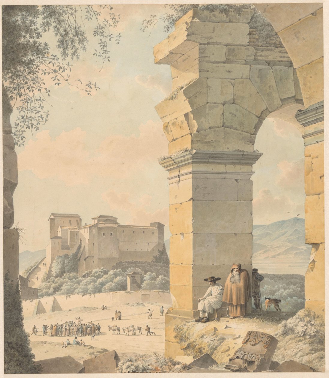 Colosseum i Santi Quattro Coronati Udsigt over Colosseum (titel på objekt) af Josephus Augustus Knip